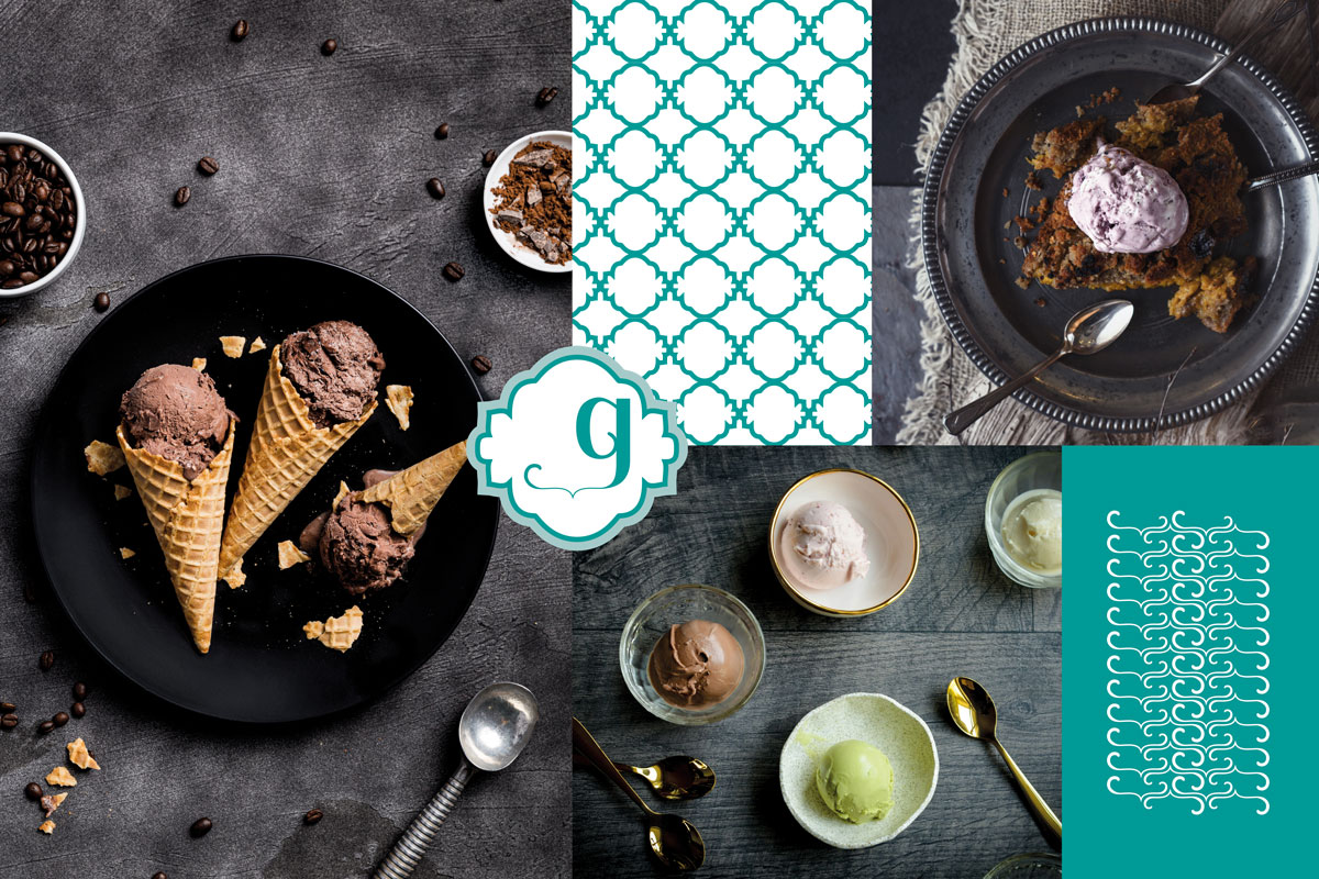 moodboard vintage e con ornamenti raffinati