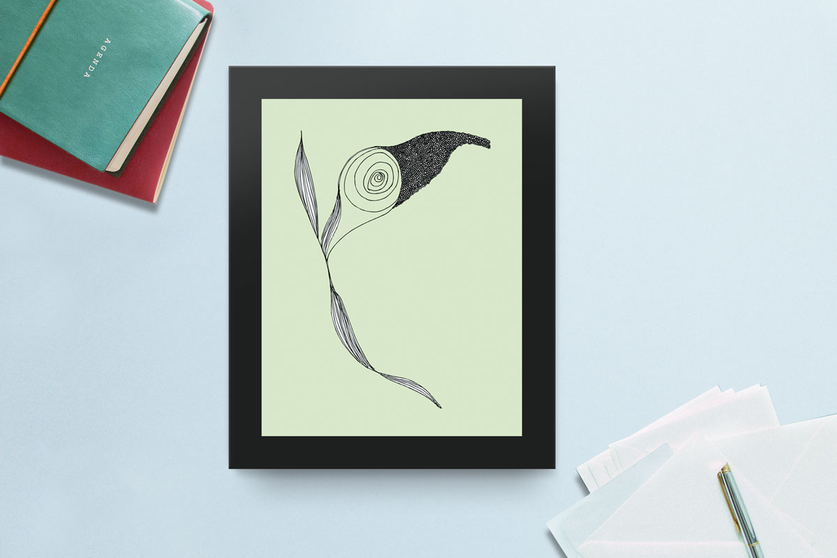 illustrazione incorniciata
