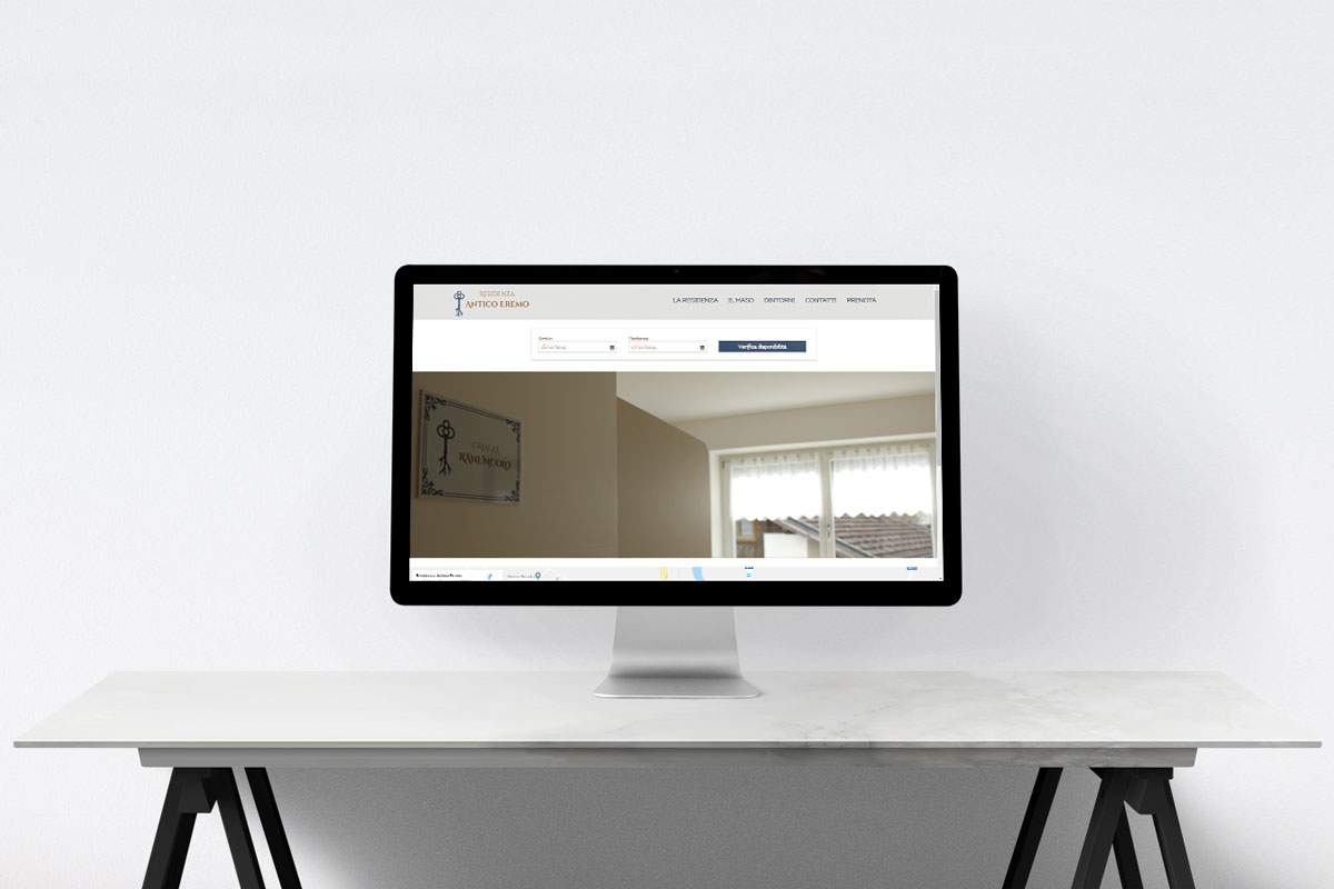 visualizzazione sito web desktop